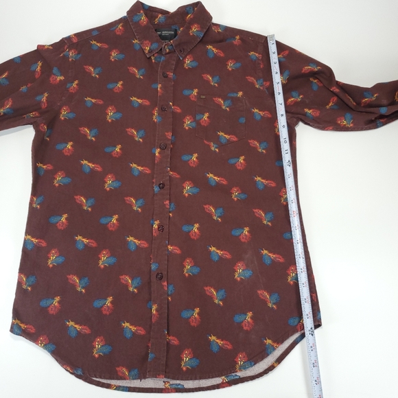 Obey Propaganda Long Sleeve Feather Print Button Down Shirt - Picture 12 of 12